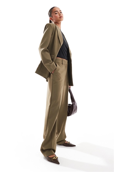 Брюки с высокой талией и прямым кроем, сшитые на заказ co-ord артикул 136965354