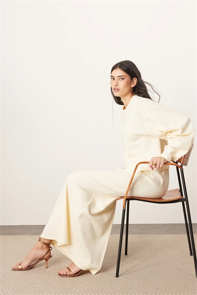 Топ прямого кроя из фактурного джерси с рукавами-складками co-ord артикул 138173536