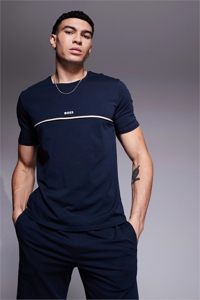 Футболка с уникальным логотипом в полоску, прямой крой артикул 139075340