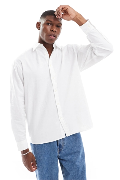 Рубашка свободного кроя артикул 136123765