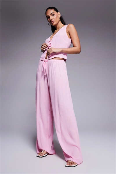 Эксклюзивные брюки с широкими брючинами и фактурной текстурой co-ord артикул 140075387