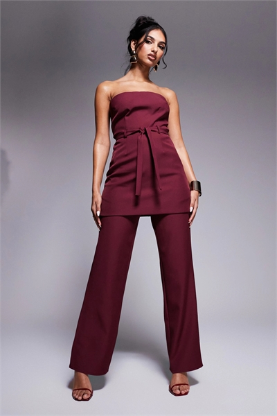 Эксклюзивные брюки с завышенной талией и широкими брючинами, скроенные по индивидуальным меркам co-ord артикул 140135052