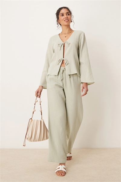 Брюки из марли с широкими штанинами co-ord артикул 140199323