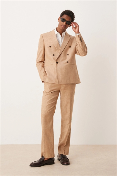 Брюки для костюма с прямым кроем из смесовой ткани артикул 140702470