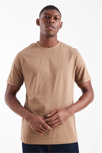 Футболка с рукавами-резинками и круглым вырезом артикул 141737145