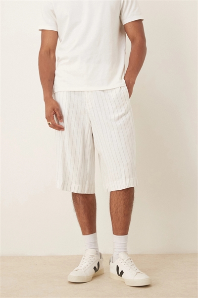 Бермуды из смешанного льна свободного кроя артикул 141794012