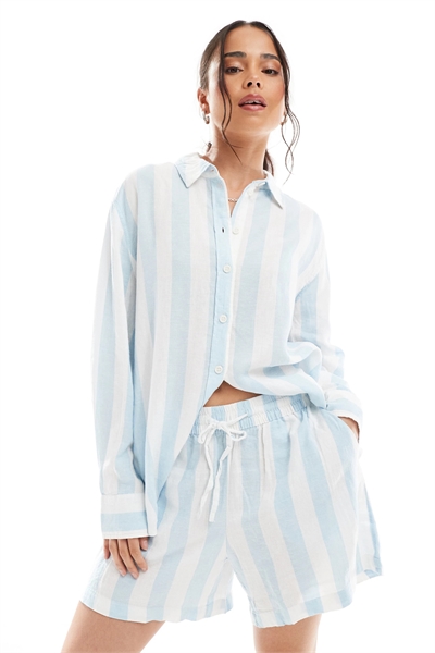 Шорты с эффектом льна co-ord артикул 147197393