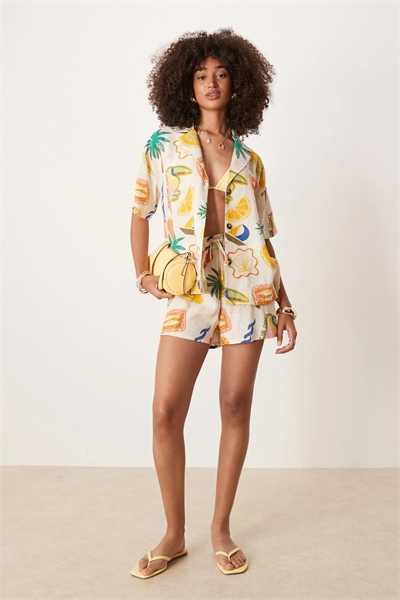 Шорты из смешанного льна co-ord артикул 143504886