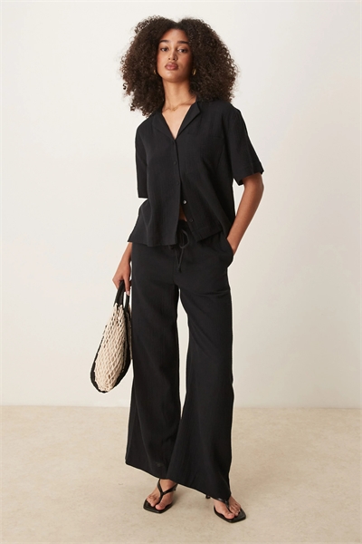 Брюки свободного кроя из марли с завязками co-ord артикул 143378528