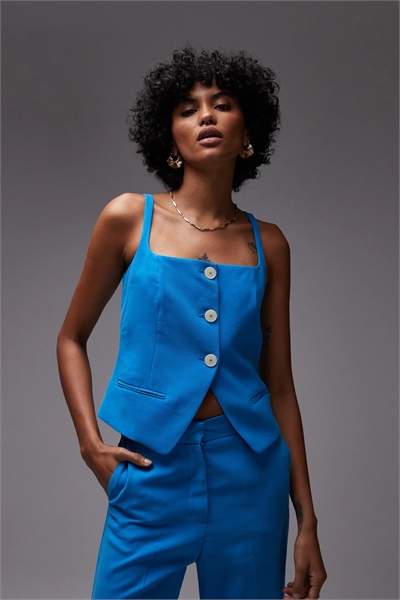 Жилет из смешанного льна co-ord артикул 143752800