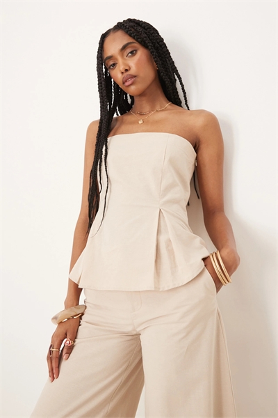 Бандо из смесовой ткани с завязками на талии артикул 144216324