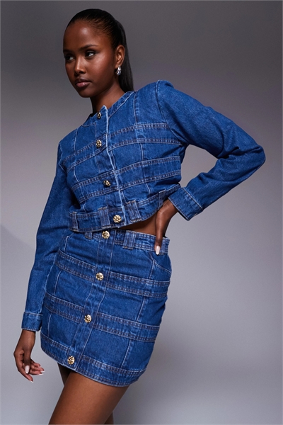 Мини-юбка с вставками co-ord артикул 146141716