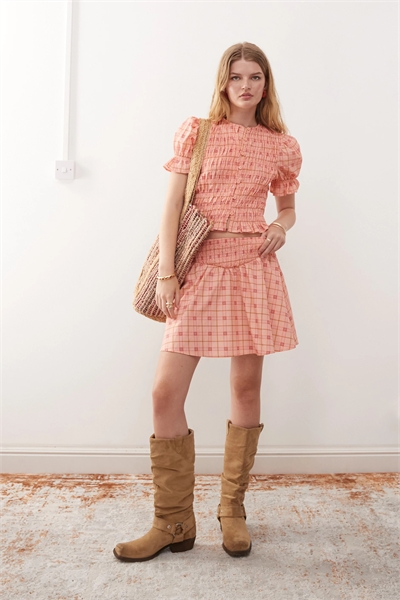 Западная мини-юбка с рюшами артикул 145952106