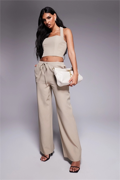 Эксклюзивный топ с завязками сзади и вырезом «холтер» co-ord артикул 146849412