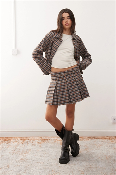 Мини-юбка в складку co-ord артикул 148295304