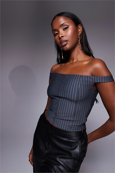 Топ-корсет из бенгалина в стиле Бардо артикул 148517971