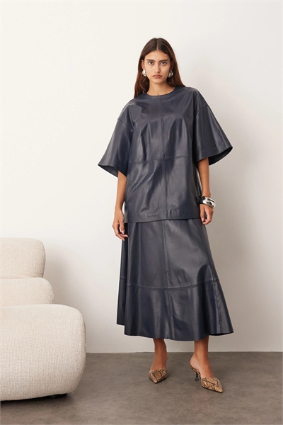 Кожаная юбка-круг co-ord артикул 148300409