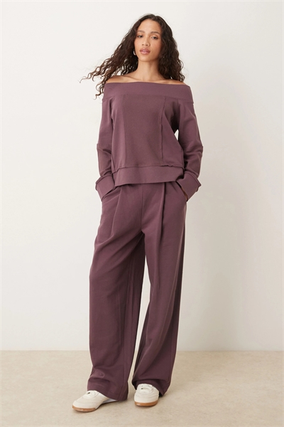 Брюки-джоггеры с расклешенными штанинами и вставками с вафельной текстурой co-ord артикул 148305393