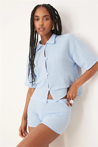 Шортики-микро с текстурированным кружевом в стиле «бродер» co-ord артикул 148509735