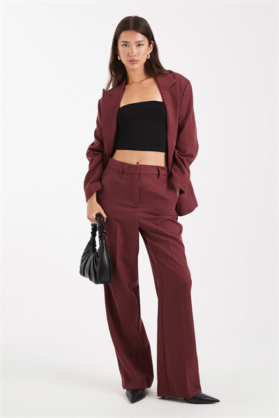 Брюки с широкими штанинами в клетку «елочка», скроенные по фигуре co-ord артикул 149660143