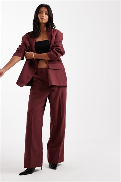 Брюки с широкими штанинами в клетку «елочка», скроенные по фигуре co-ord артикул 149660145