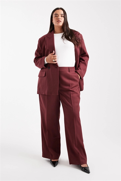 Брюки с широкими штанинами в клетку «елочка», скроенные по фигуре co-ord артикул 149832578