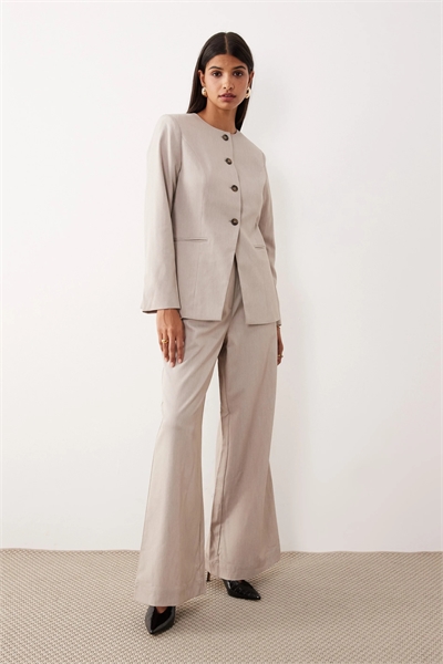 Брюки премиум-класса с высокой талией и широкими брючинами co-ord артикул 150227424