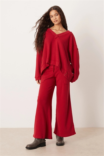 Домашние брюки с широкими брючинами co-ord артикул 150504337