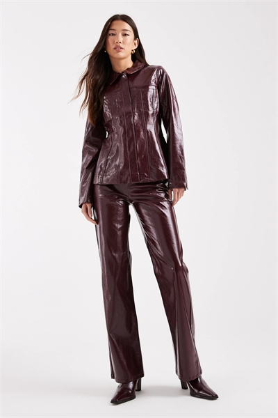 Брюки из винила с высокой талией и широкими брючинами Tessa co-ord артикул 150747260