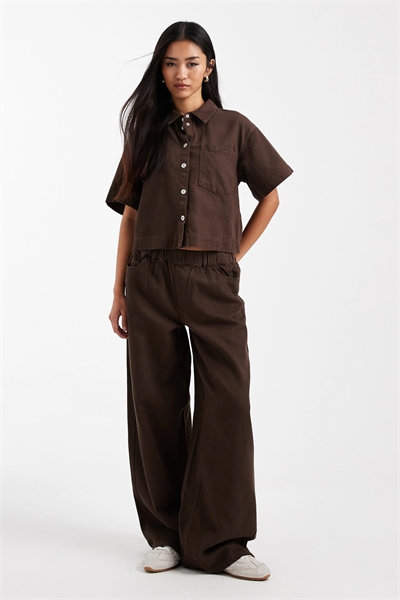 Брюки из текстурированного твила с широкими брючинами co-ord артикул 150776604