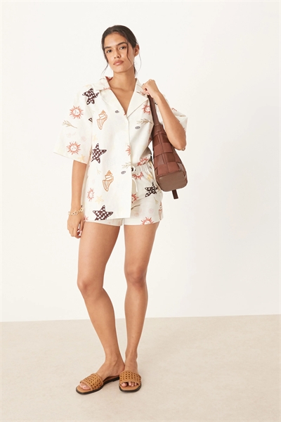 Шорты из смешанного льна артикул 150988196