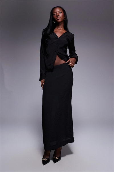 Прозрачная макси-юбка из гофрированной ткани co-ord артикул 151453150