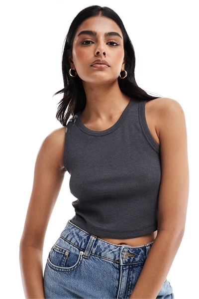 Укороченный жилет Fallon с ребристой фактурой артикул 136457892