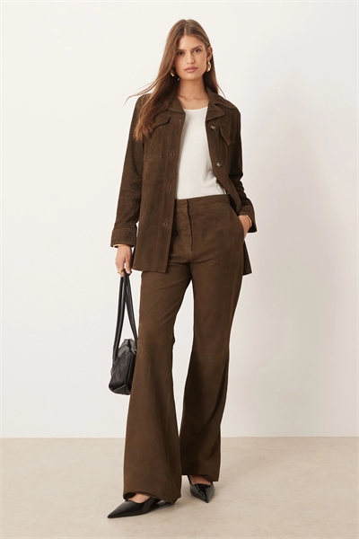 Брюки-клёш Monte из 100% кожи co-ord артикул 151640720