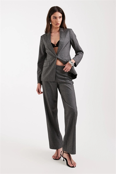 Блейзер с прямыми брючинами, оттененный в оттенках соли и перца co-ord артикул 151963752