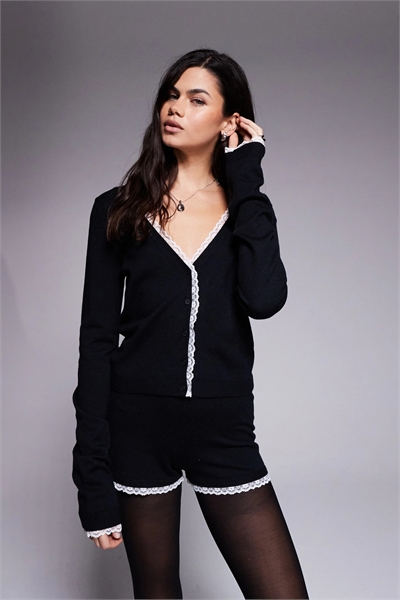 Кардиган из ажурного трикотажа co-ord артикул 153249553