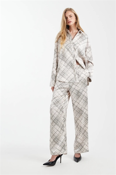 Брюки с широкими брючинами и эластичным поясом из сатина co-ord артикул 153494834