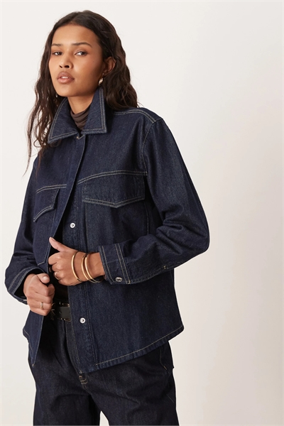 Джинсовая рубашка Aylin с контрастной строчкой co-ord артикул 154235933