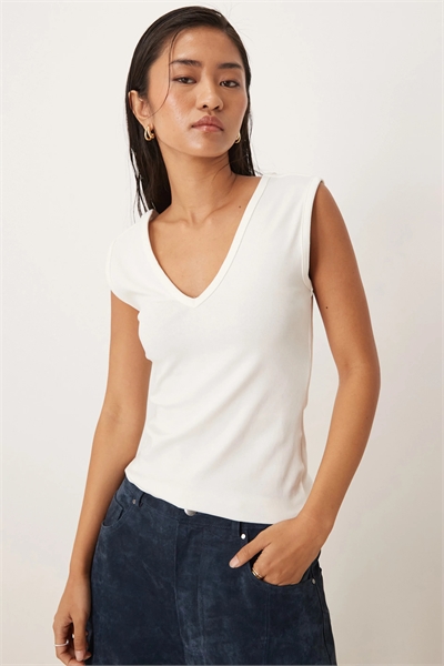 Жилет с низким V-образным вырезом и окантовкой артикул 153053751