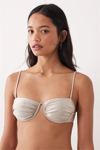 Бюстгальтер-бикини с рюшами и косточками артикул 155865907