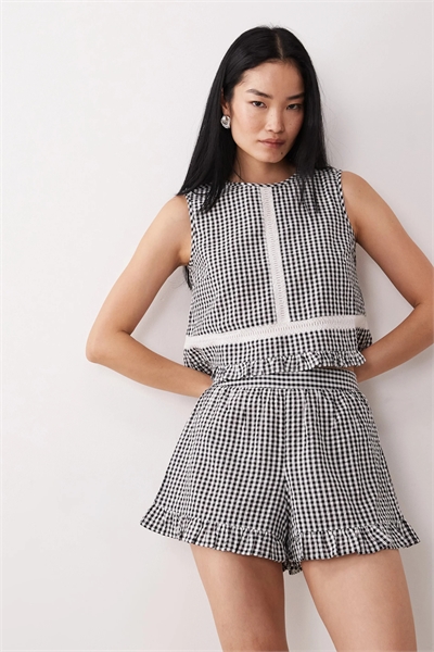 Шорты с оборками по краю co-ord артикул 154976015