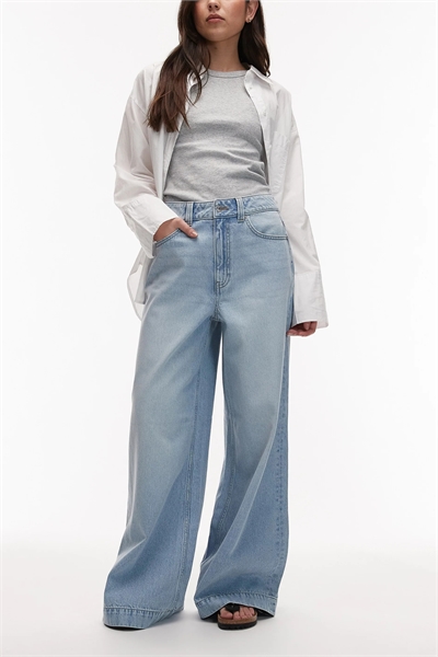 Джинсы-палаццо с широкими брючинами артикул 154585413