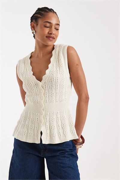Трикотажный жилет с затянутой талией артикул 155322942
