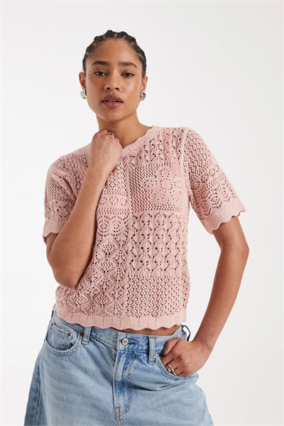 Футболка с коротким рукавом и узором «пойнтелл» артикул 155322998