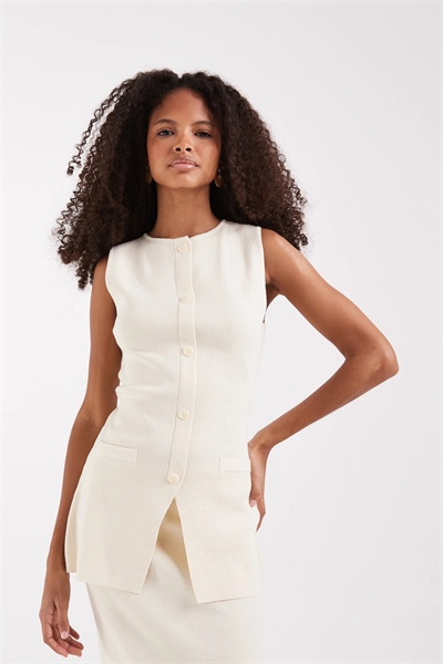 Длинный трикотажный жилет Alba co-ord артикул 153573338