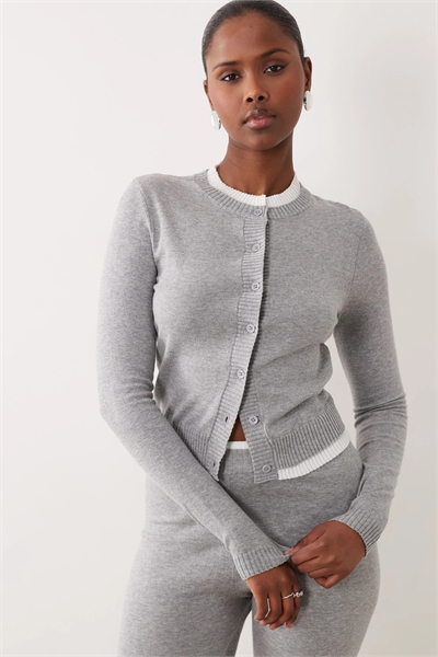 Кардиган из хлопка с контрастной отделкой и застежкой на пуговицы co-ord артикул 154642250