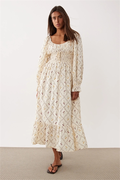 Макси-платье в стиле «доярки» артикул 153839592