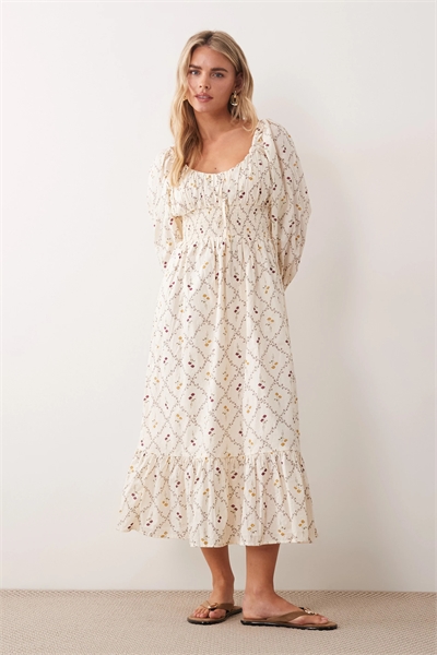 Макси-платье в стиле «доярки» артикул 153839589