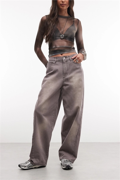 Джинсы-багги из денима от Leah артикул 154339321