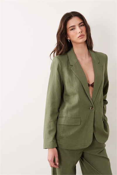 Блейзер из смешанного льна, скроенный по фигуре co-ord артикул 155313151
